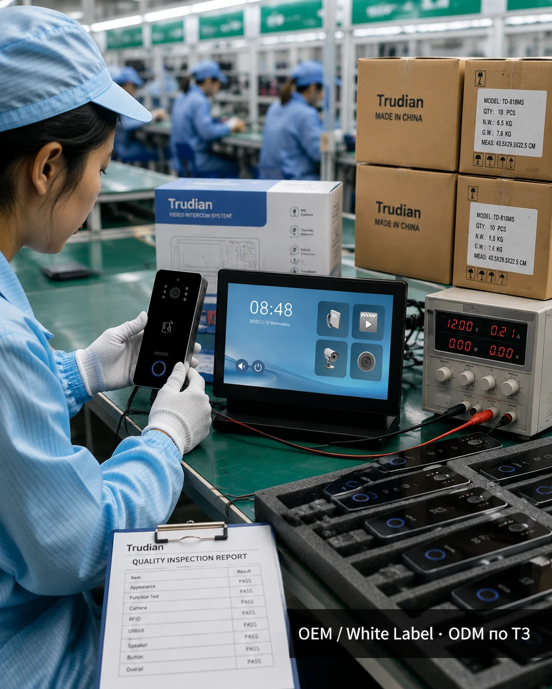 OEM и White Label Trudian: контроль качества, упаковка и проверка видеодомофонов для партнёров